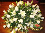CUBRE URNA FINO LILIUM Y ROSAS